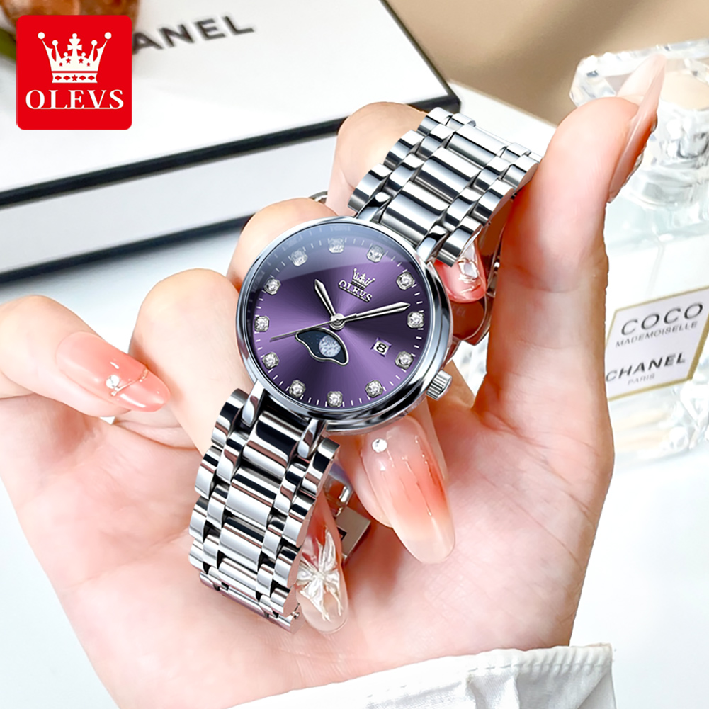Luxury Watch For Girls - OLEVS-Montre à quartz étanche pour femme,