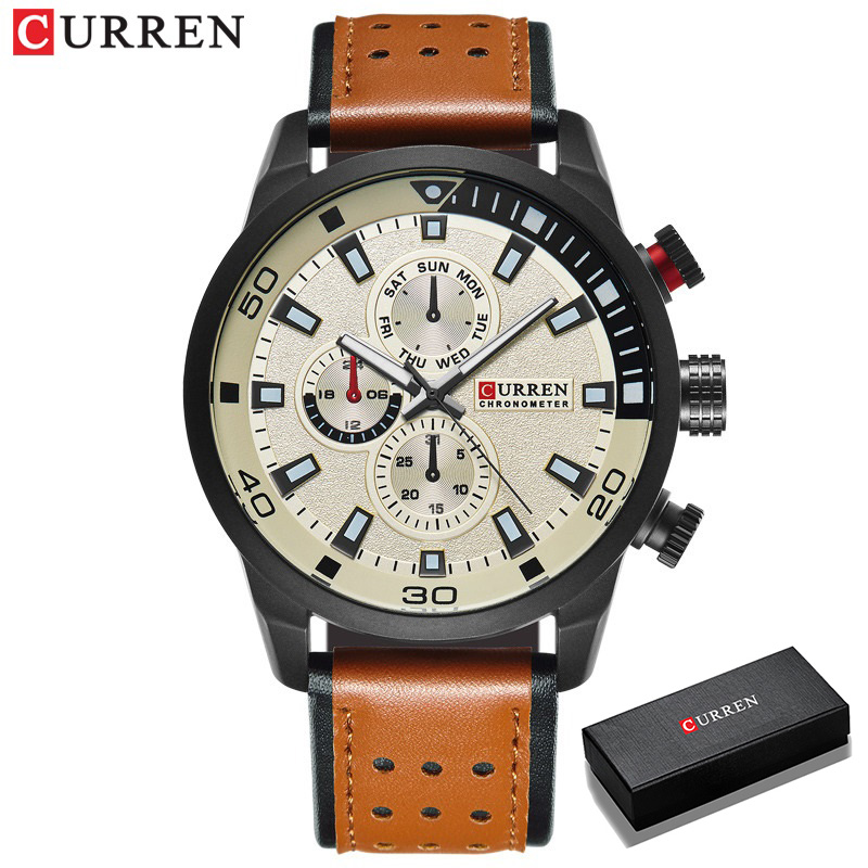Luxury Watch Holder For Men - CURREN – montre à quartz étanche
