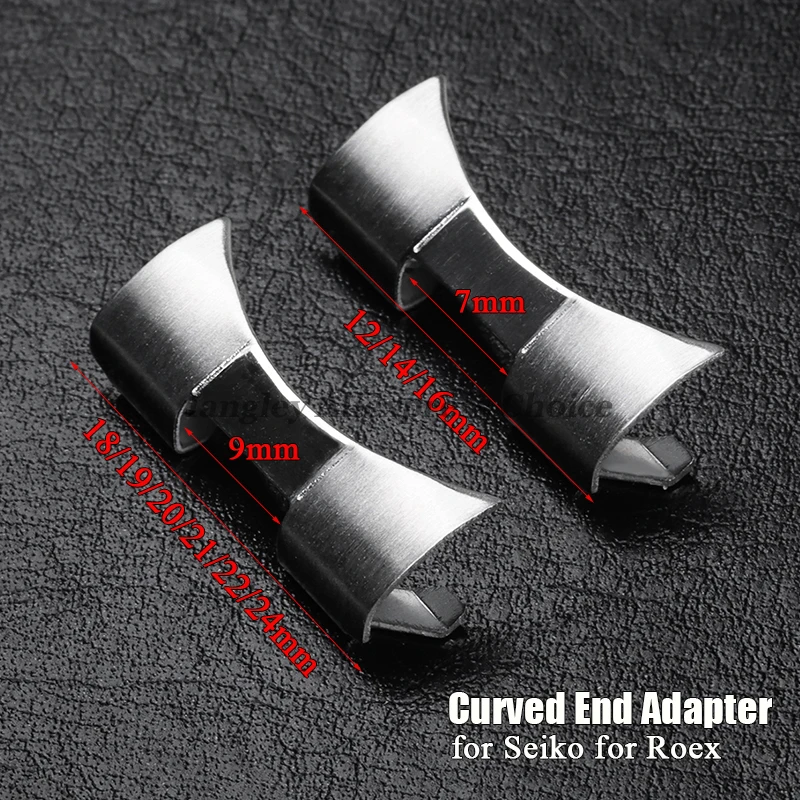 Luxury Watch Leather - Lien d'extrémité incurvée pour connecteur Seiko