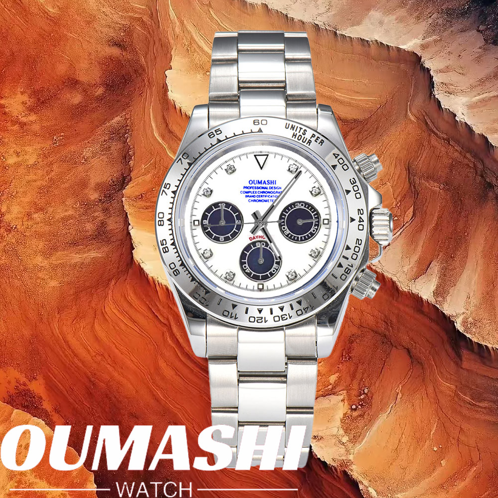 Luxury Watch Leather - Montres de luxe VK63 avec verre