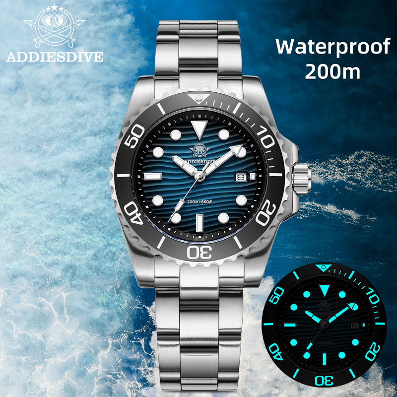 Luxury Watch Hand - ADDIESDIVE montre à Quartz 2115 pour
