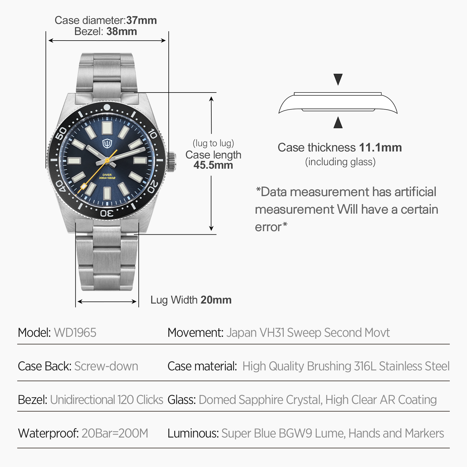 Watchdives – montre-bracelet p - Luxury Watch Hand avis et prix