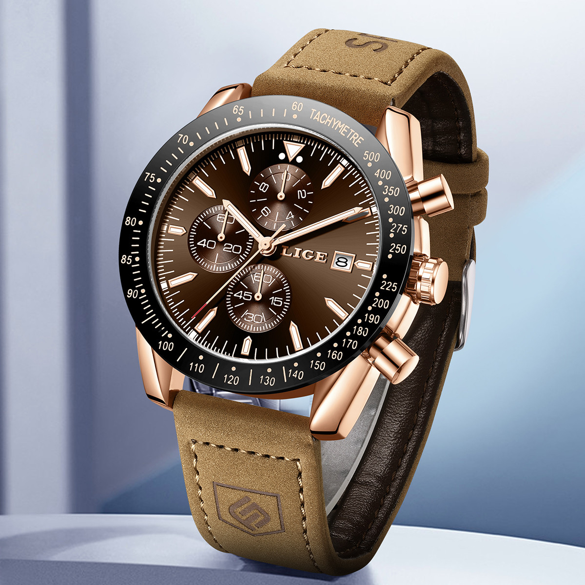 LIGE montres en cuir hommes mo - Luxury Watch Leather avis et prix